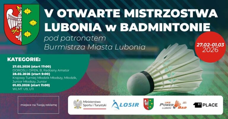 V Otwarte Mistrzostwa w Badmintonie Luboń 2026